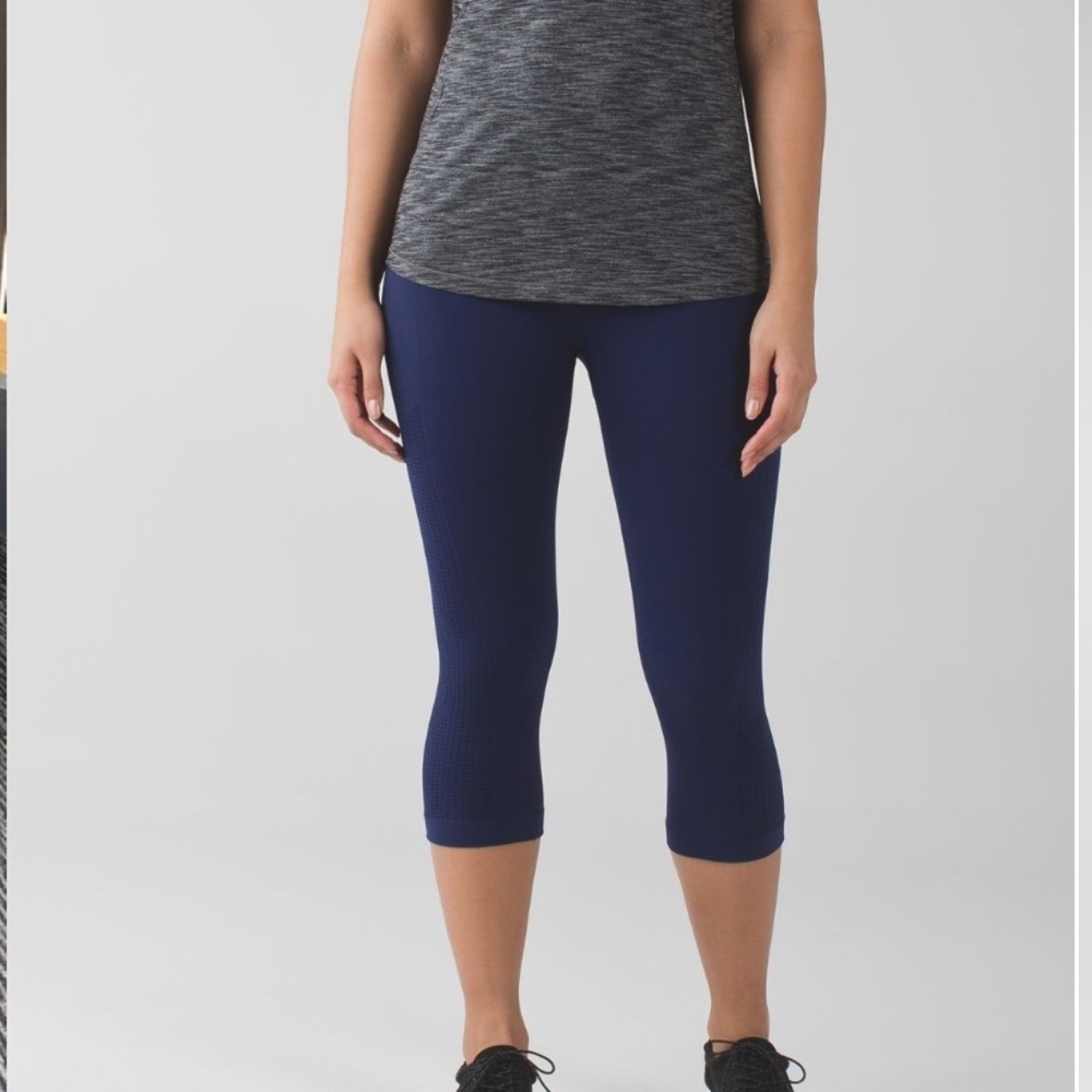 Lululemon Flow & Go crop leggings Hero Blue